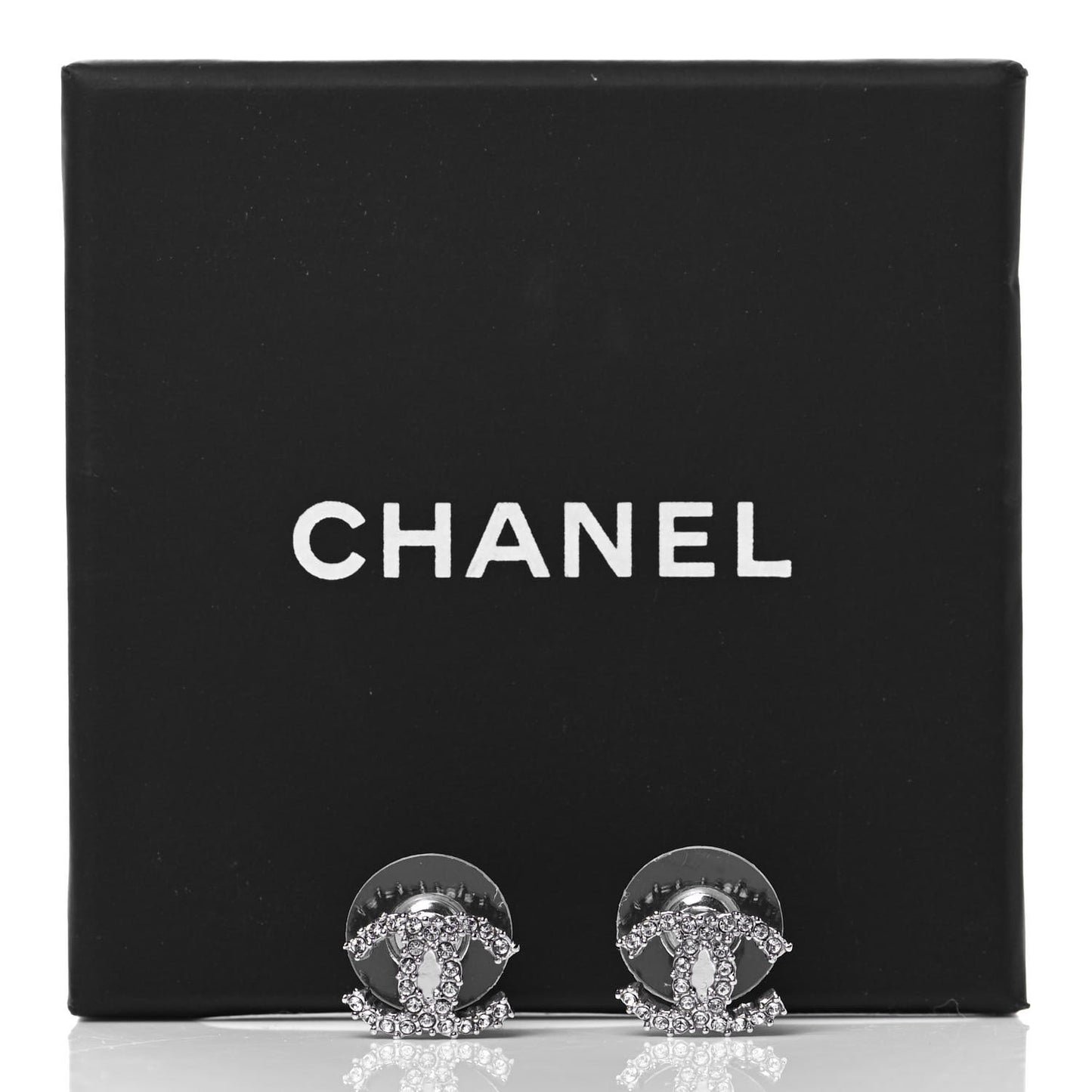 Crystal CC Earrings Silver