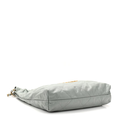 Chanel Shiny Calfskin Quilted Chanel 22 Light Blue 5 of 11