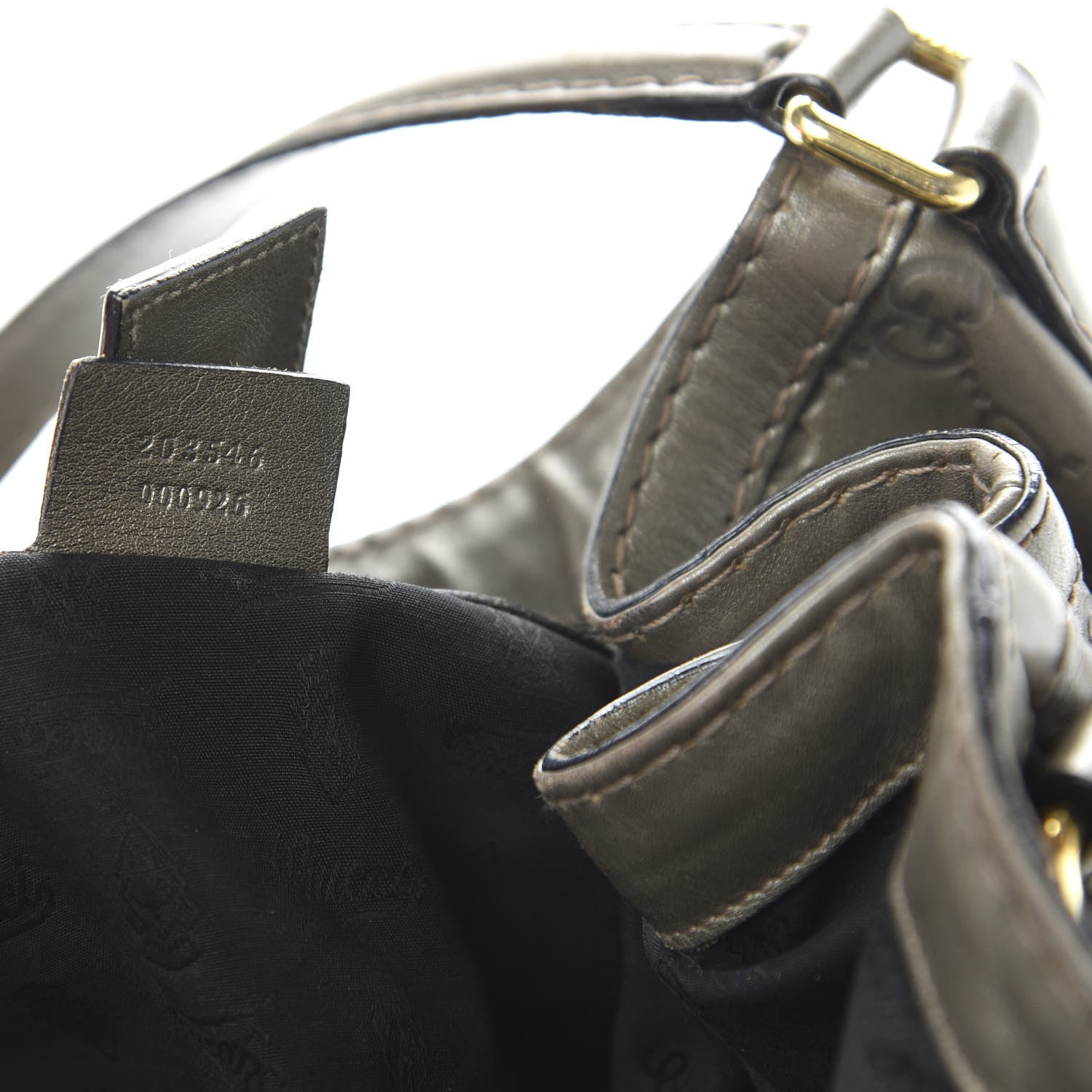 Gucci Guccissima Medium Jockey Tote Grey 9 of 13