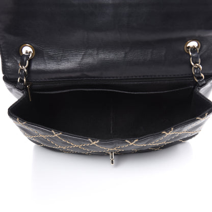 Chanel Calfskin Wild Stitch Jumbo Flap Black 5 of 19
