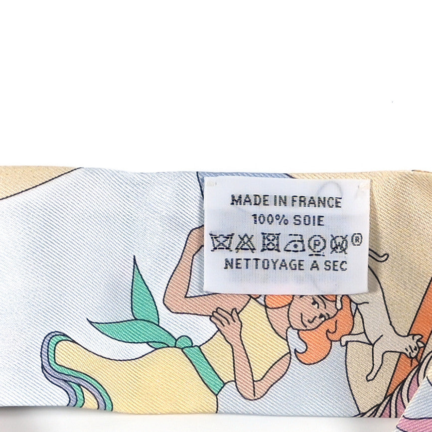 Hermes Silk Carres Volants Twilly Jaune Soufre Ciel Vert Jade 3 of 4