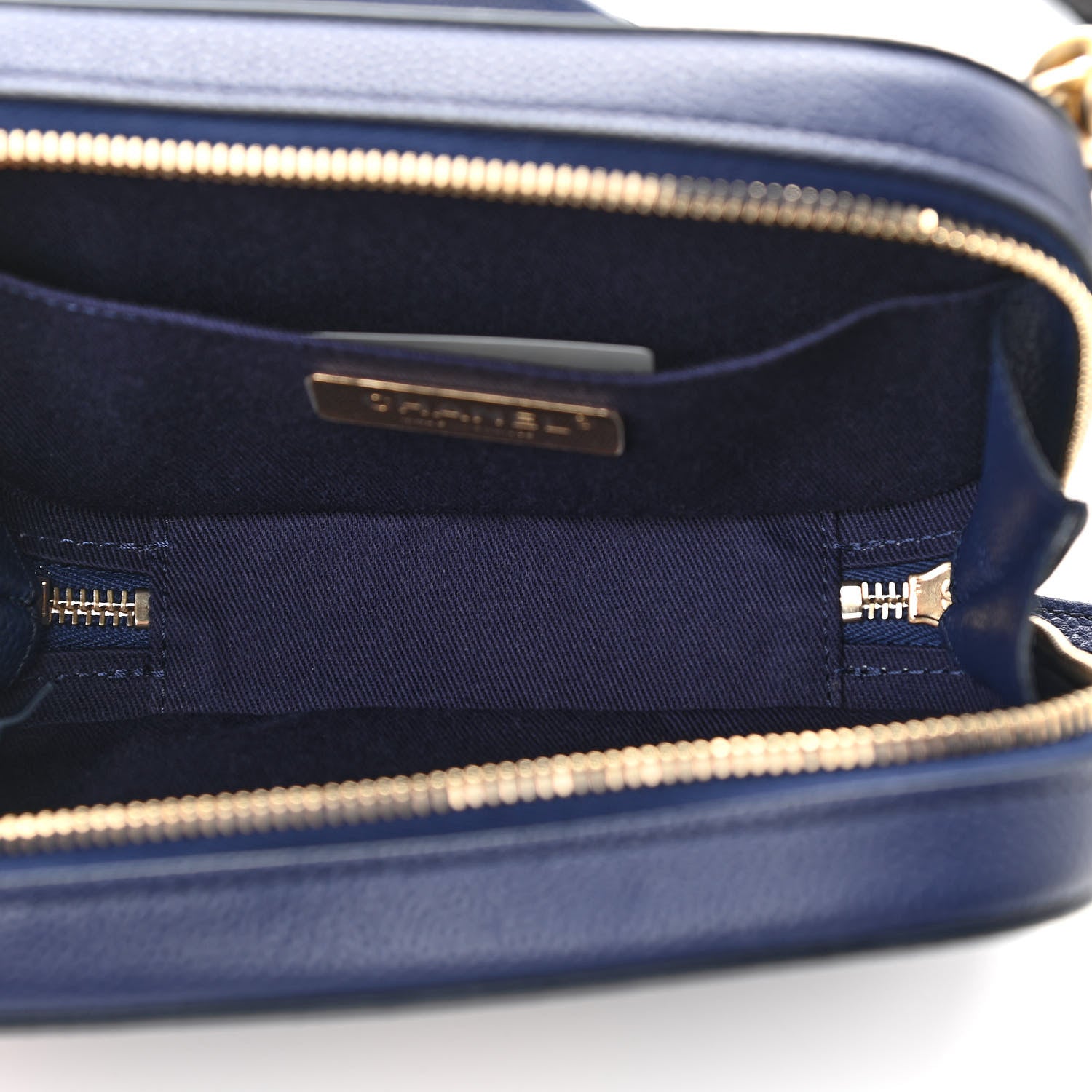 Chanel Caviar Quilted Waist Bag Navy Blue 5 of 10