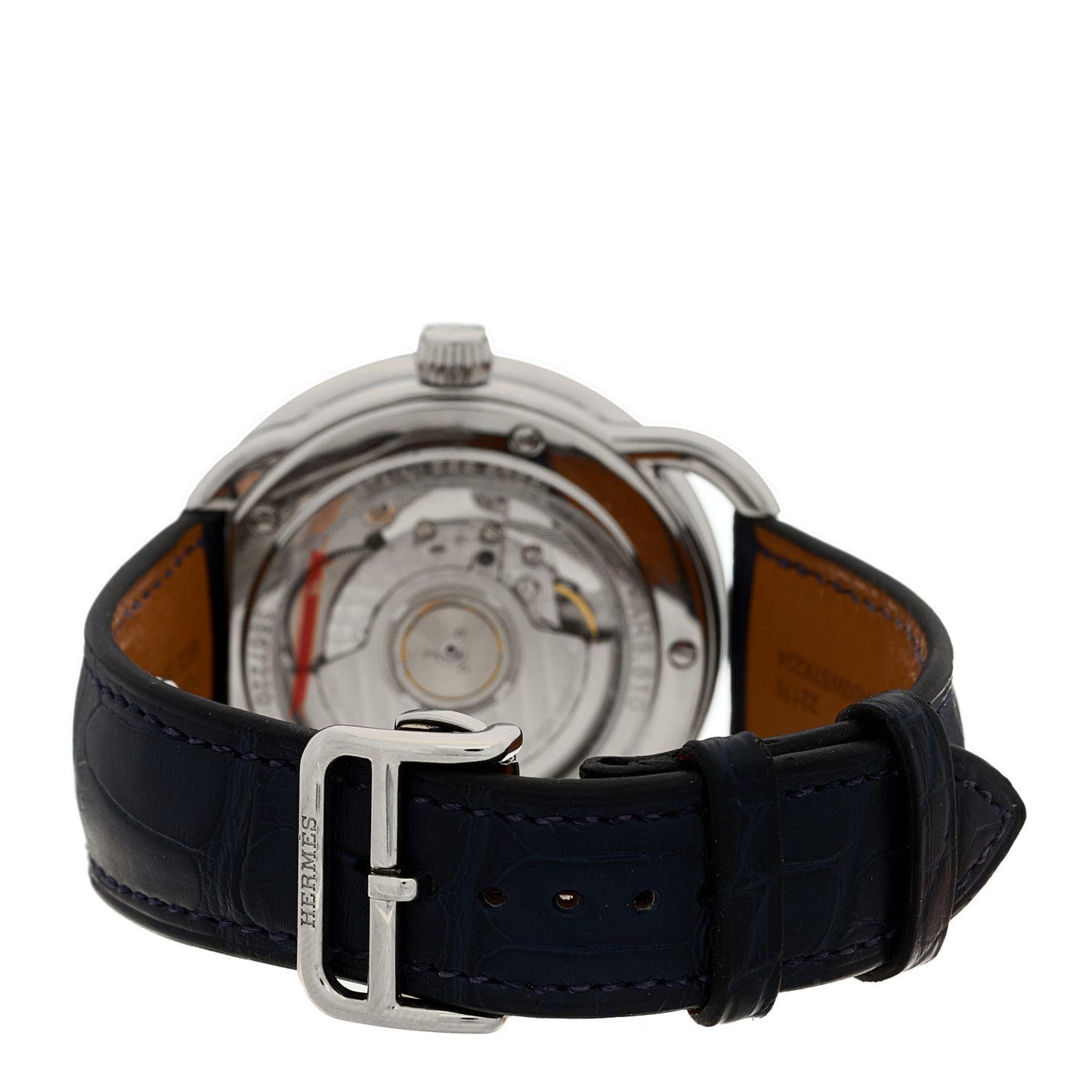 Stainless Steel Alligator 43mm Arceau Grande Lune Automatic Watch Bleu Abysse