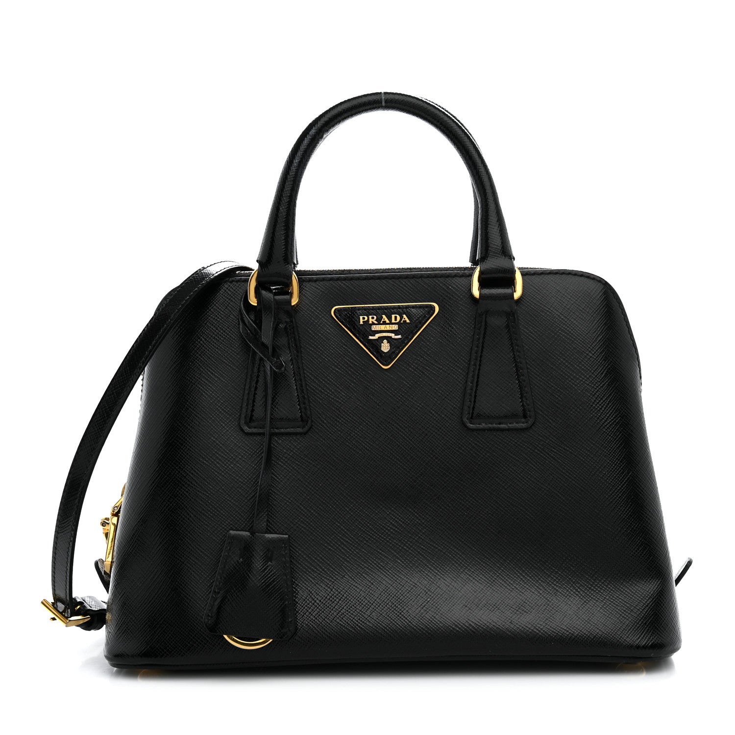 Prada Saffiano Lux Small Promenade Tote Black 1 of 10