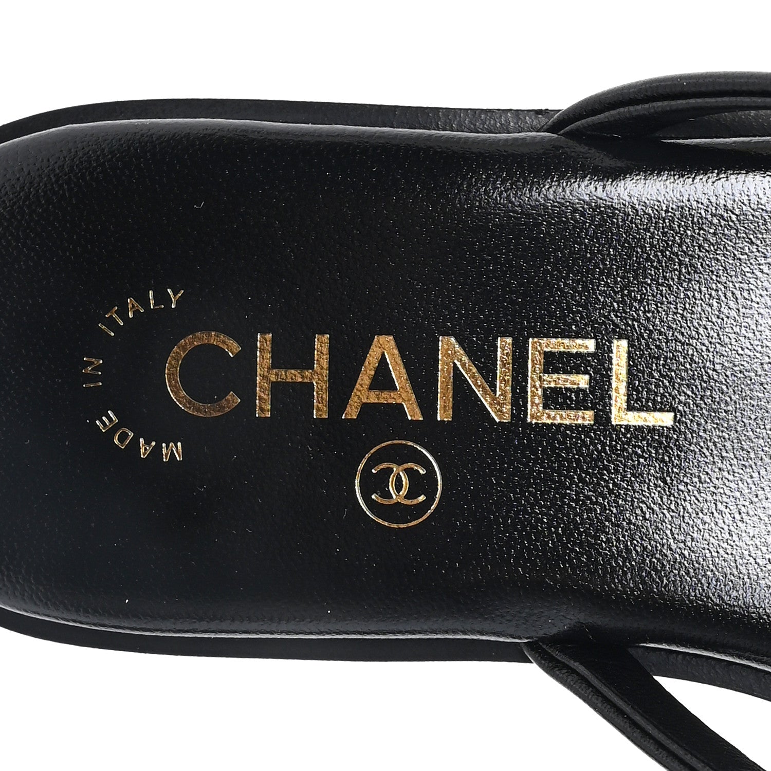 Chanel Goatskin CC Times Square Thong Sandals 37 Black 8 of 10