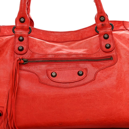 Balenciaga Agneau Classic Hardware City Rouge Cardinal 8 of 19