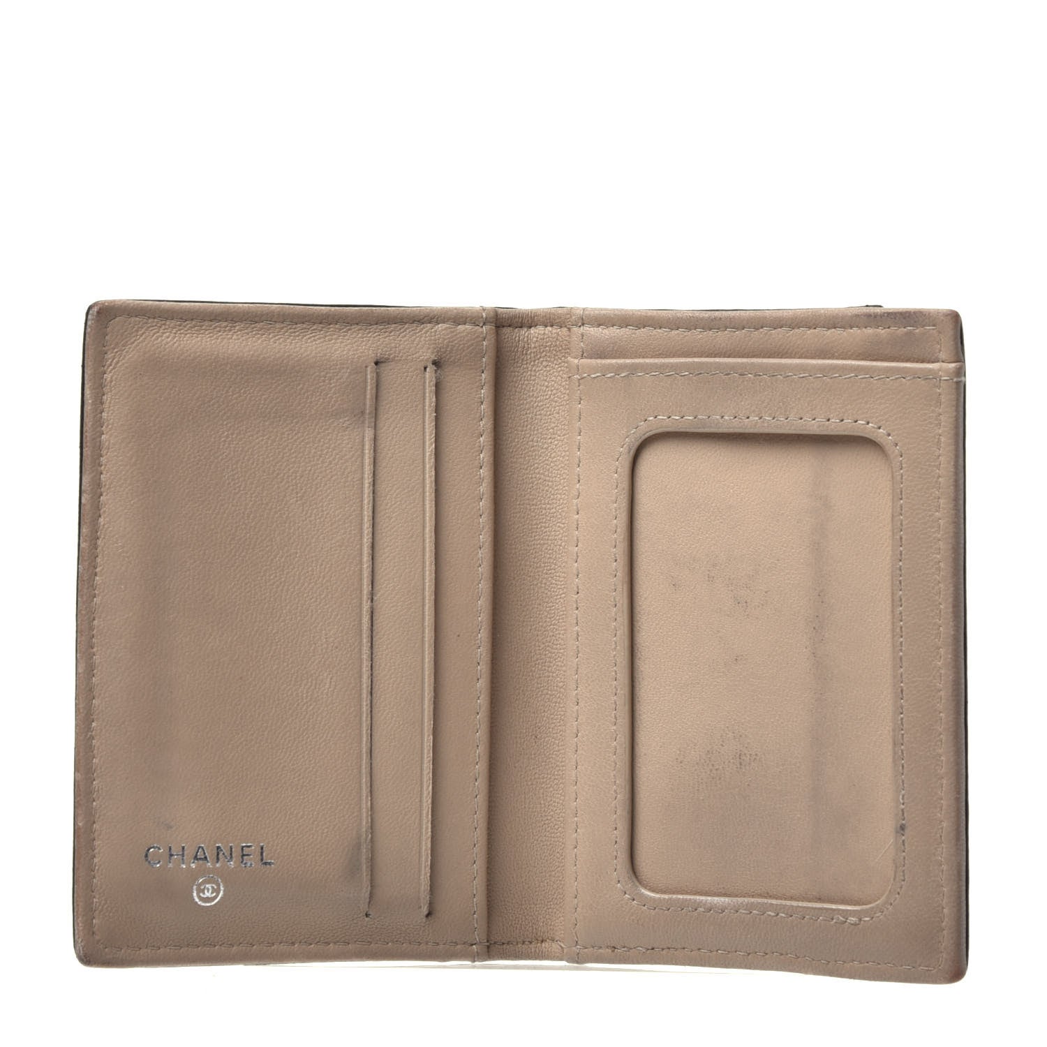 Chanel Lambskin CC Card Holder Wallet Black Gold 5 of 8