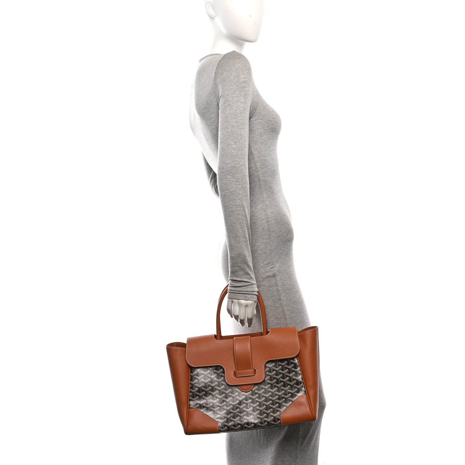 Goyard Goyardine Saigon Tote Black Gold 2 of 10