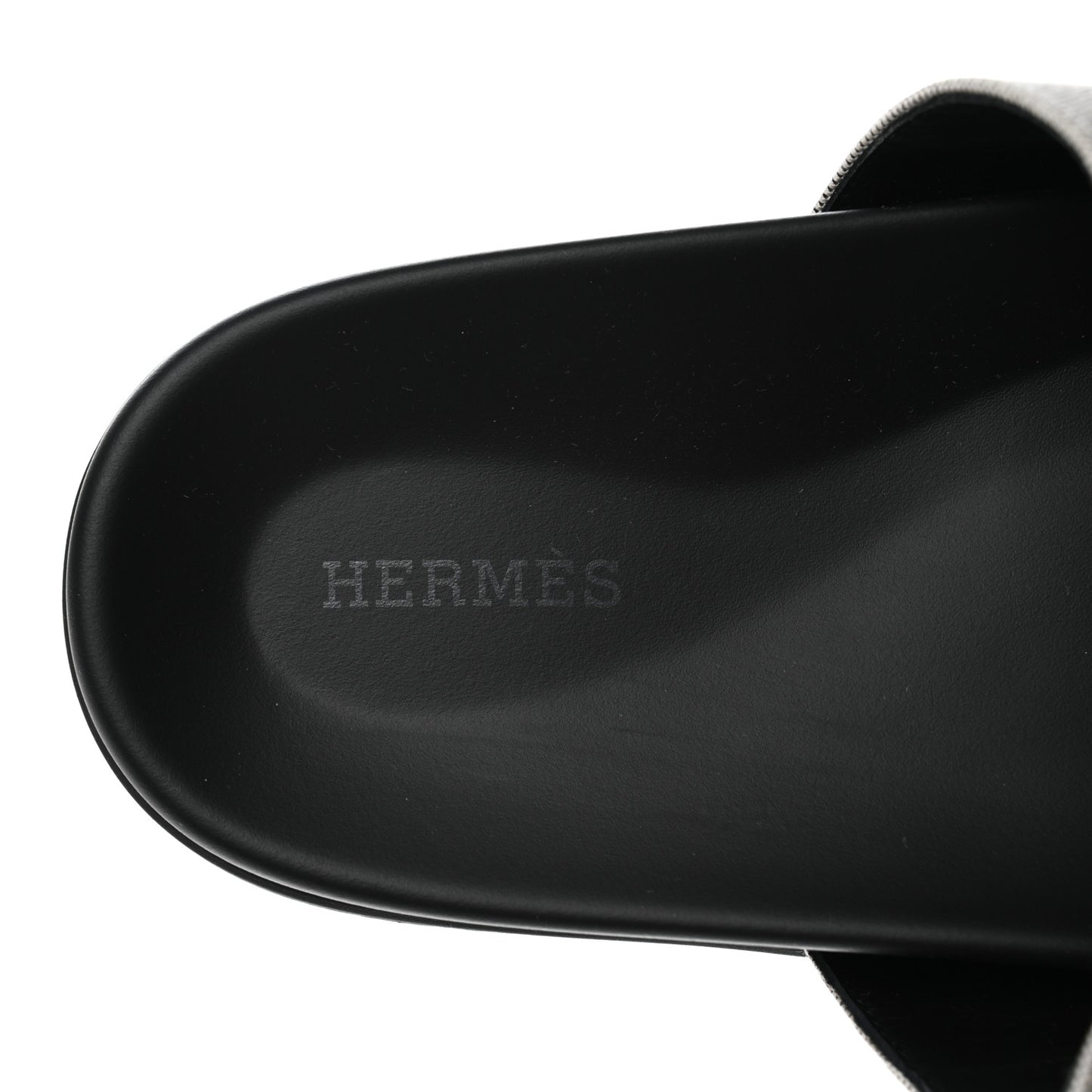 H Canvas Calfskin Mens Chypre Sandals 42.5 Prunoir Black