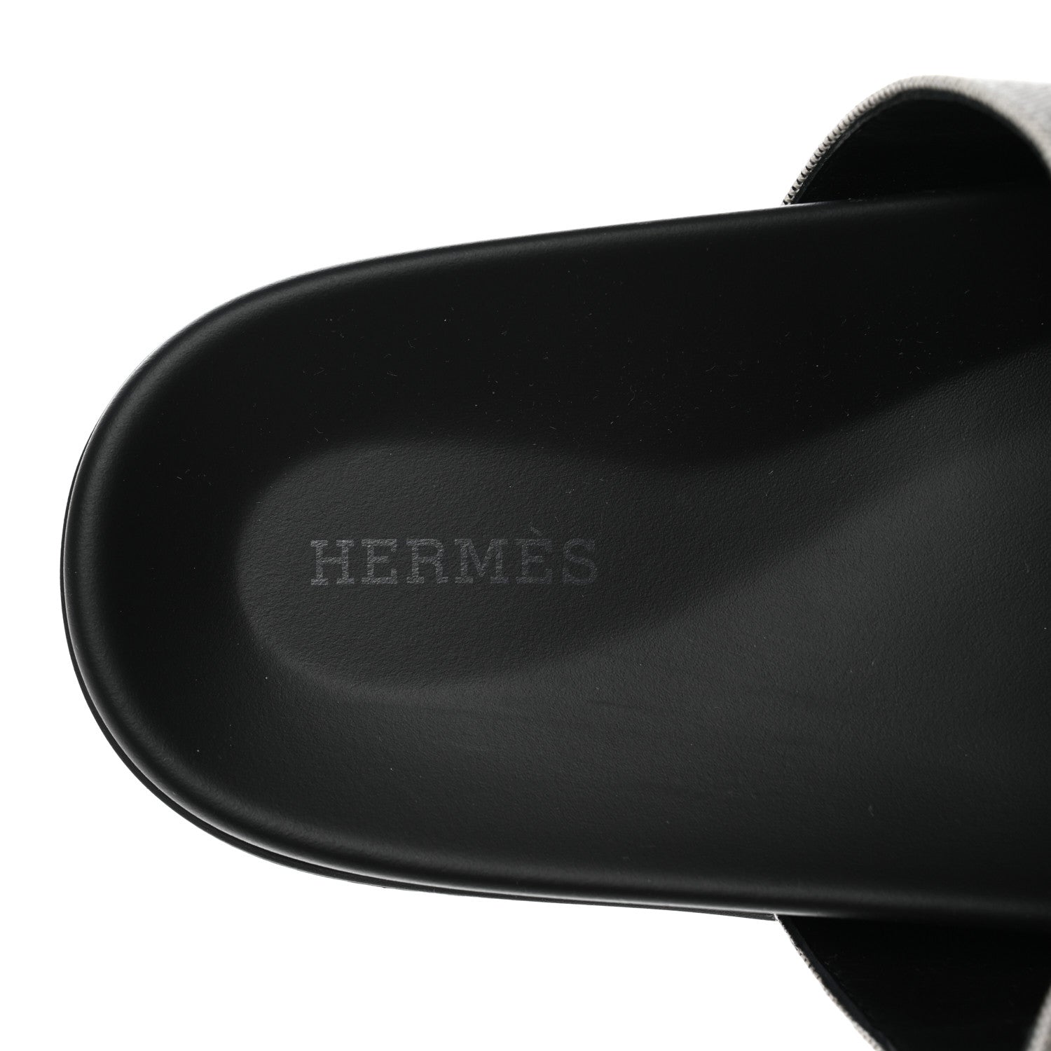 Hermes H Canvas Calfskin Mens Chypre Sandals 42.5 Prunoir Black 7 of 9