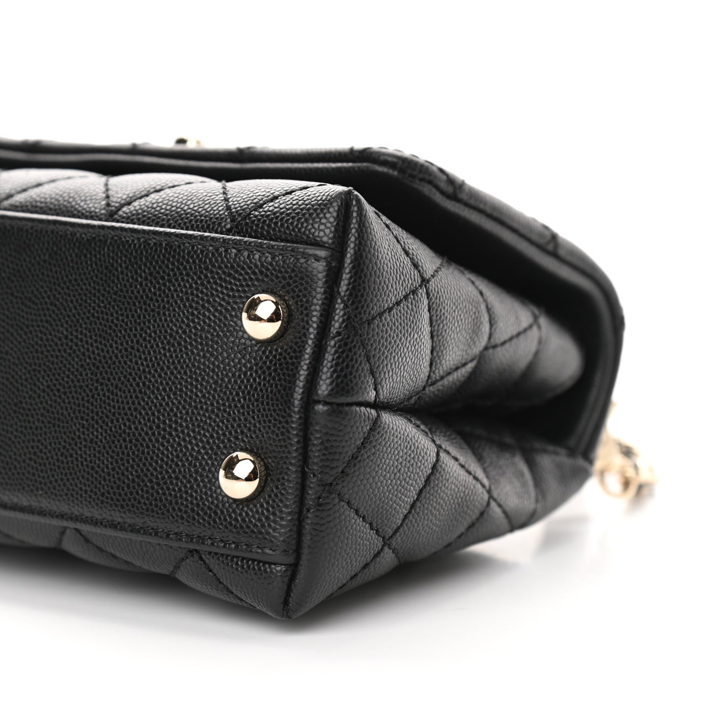 Caviar Quilted Extra Mini Coco Handle Flap Black