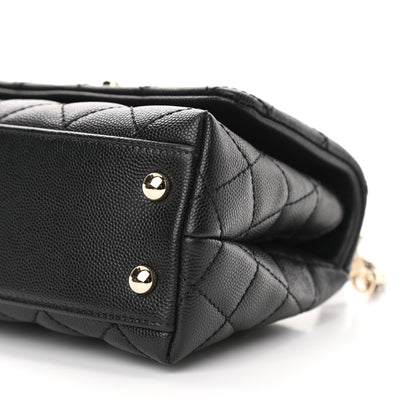 Chanel Caviar Quilted Extra Mini Coco Handle Flap Black 10 of 12