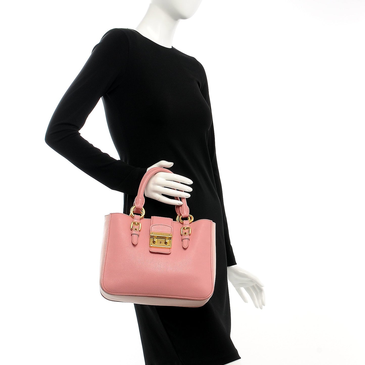 Goatskin Madras Shopping Tote Rosa Gemma