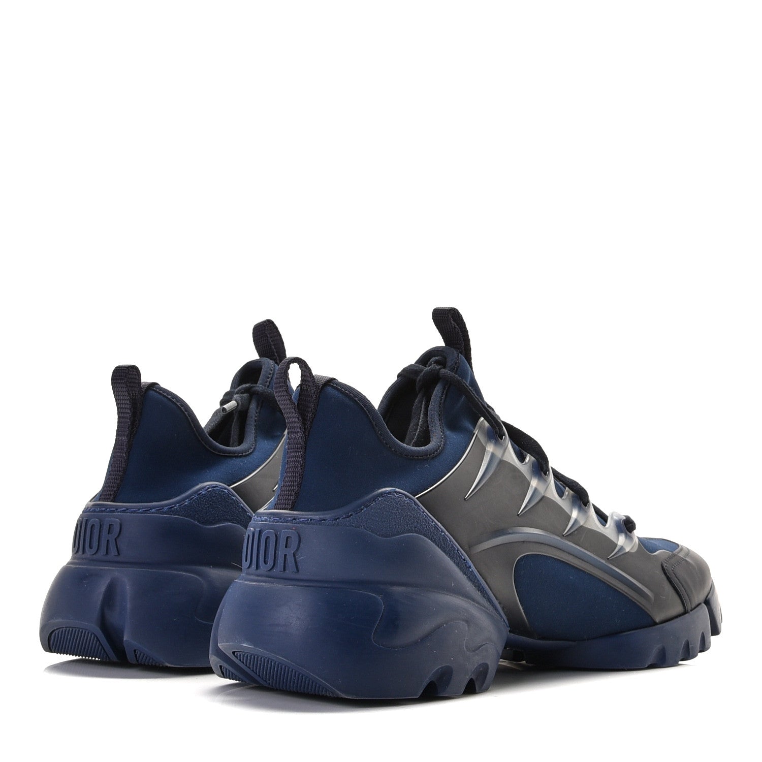 Christian Dior Neoprene Rubber Womens D-Connect Sneakers 41 Indigo Blue 4 of 11