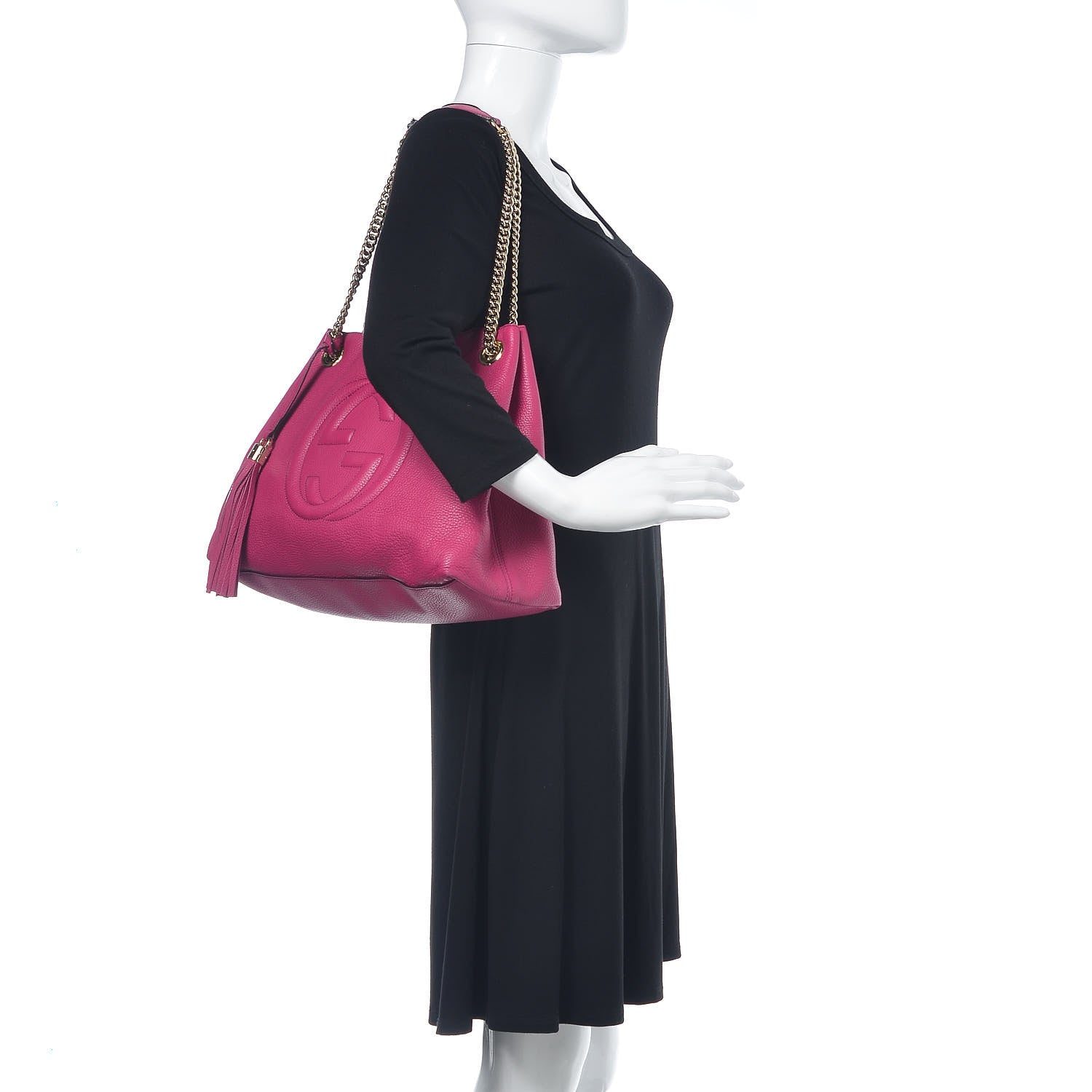 Gucci Cellarius Calfskin Medium Soho Chain Shoulder Bag Bright Bouganville 2 of 11