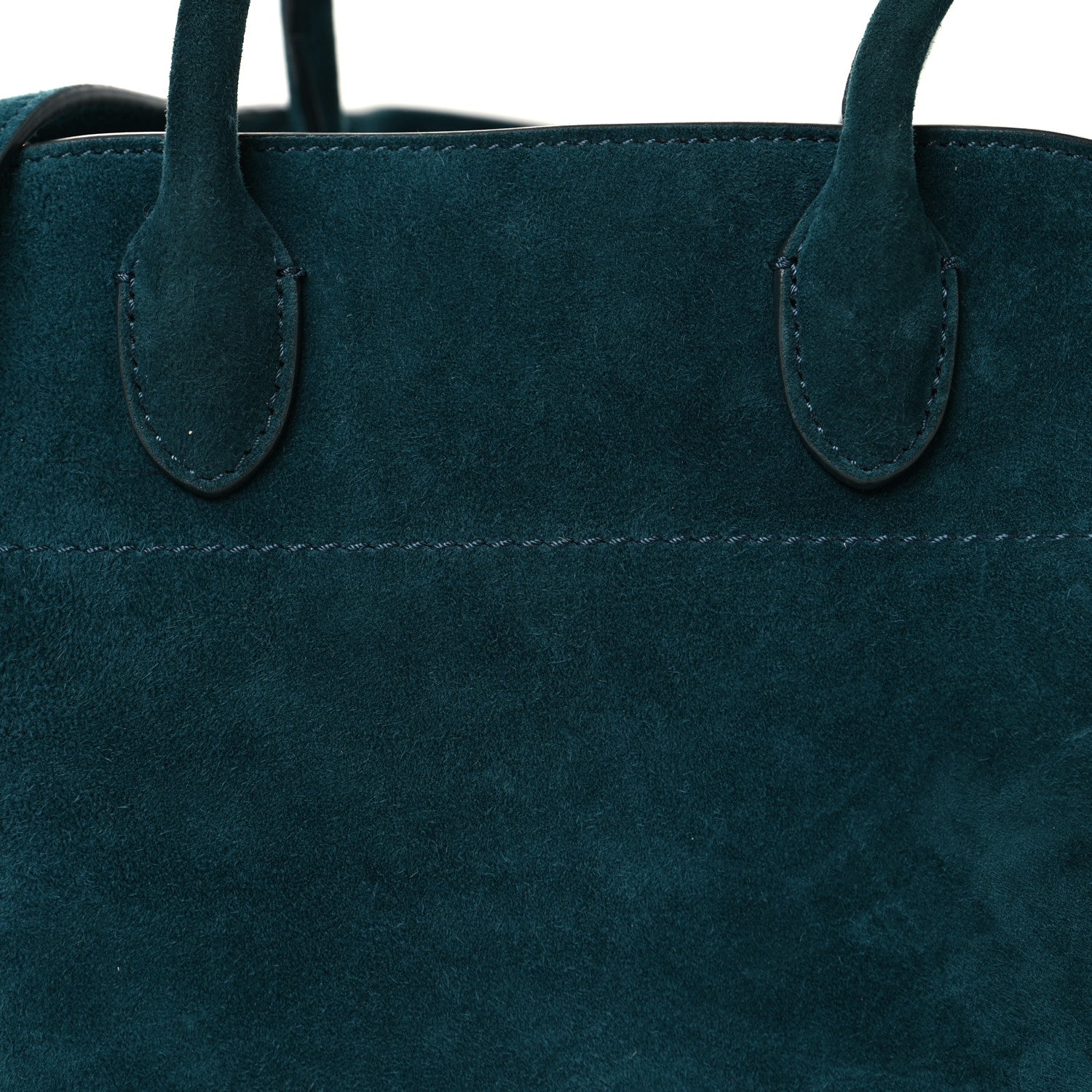 The Row Suede Soft Margaux 10 Bag Teal Green 7 of 11