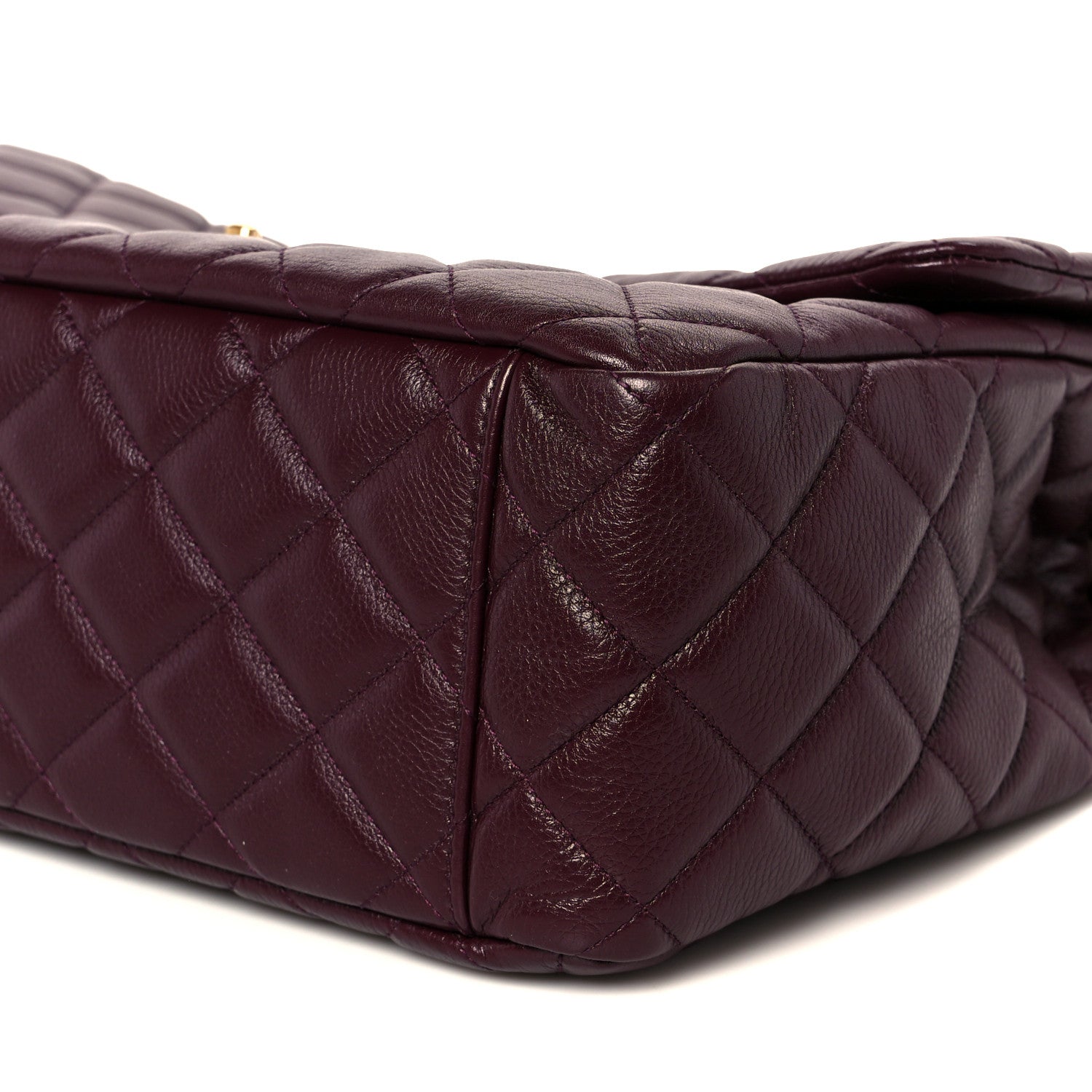 Chanel Grained Calfskin Quilted XXL Travel Flap Bag Burgundy 11 of 11