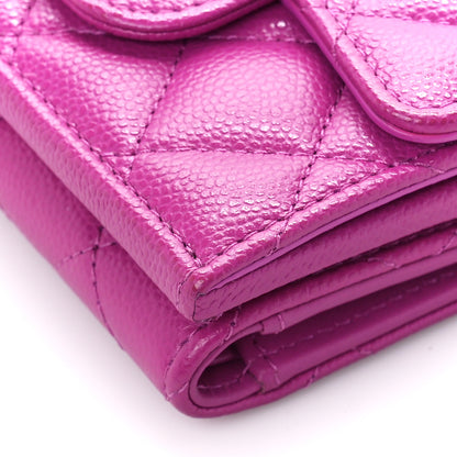 Chanel Caviar Quilted Double Flap Wallet Purple 13 of 14