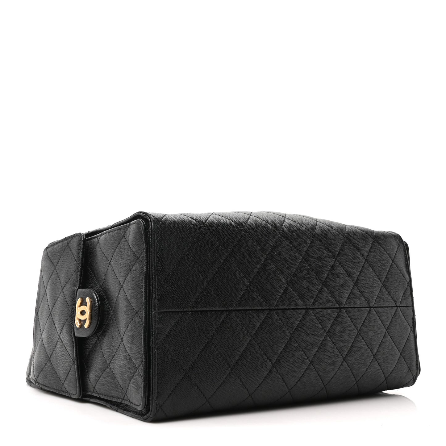 Caviar Quilted Medium Chanel 25 Handbag Black
