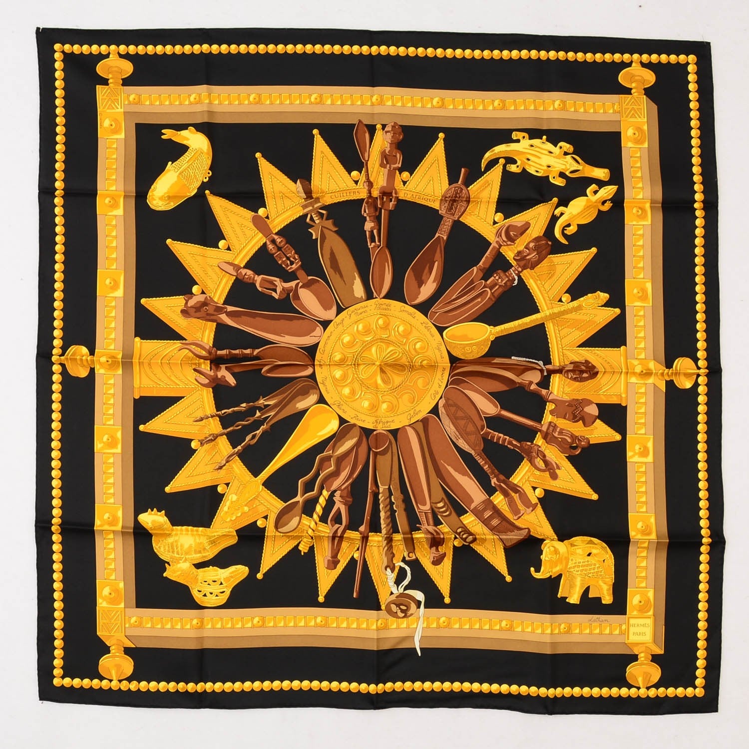 Hermes Silk Culliers D'Afrique Scarf 90 2 of 6