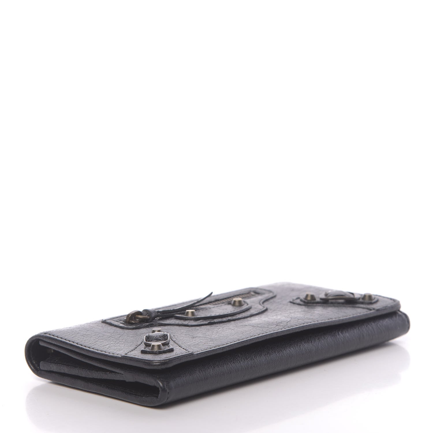Balenciaga Agneau Classic Hardware Money Wallet Black 4 of 8