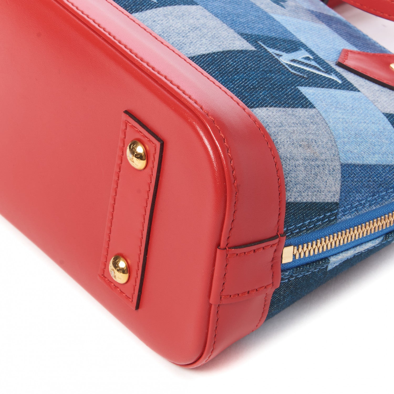Louis Vuitton Denim Damier Monogram Patchwork Alma BB 4 of 8