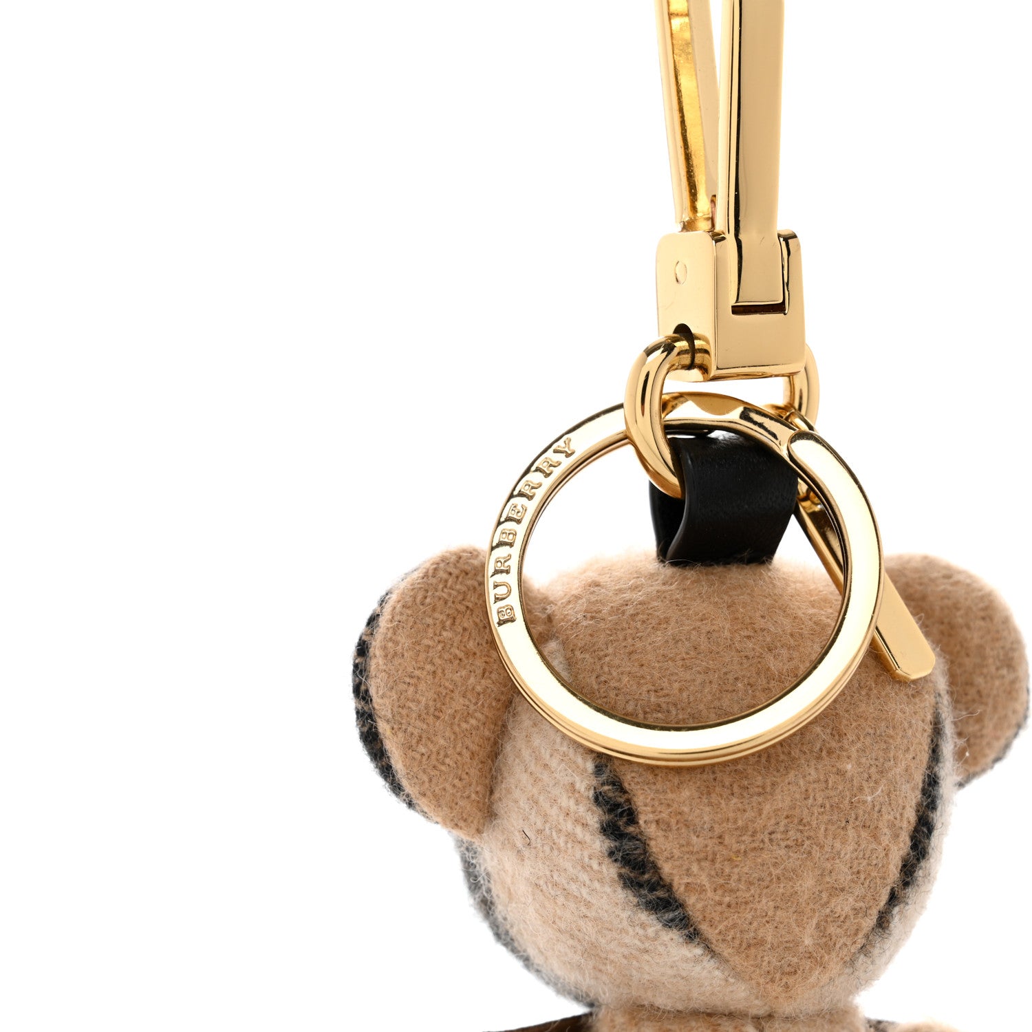 Burberry Cashmere Vintage Check Thomas Bear Bag Charm Camel 3 of 4