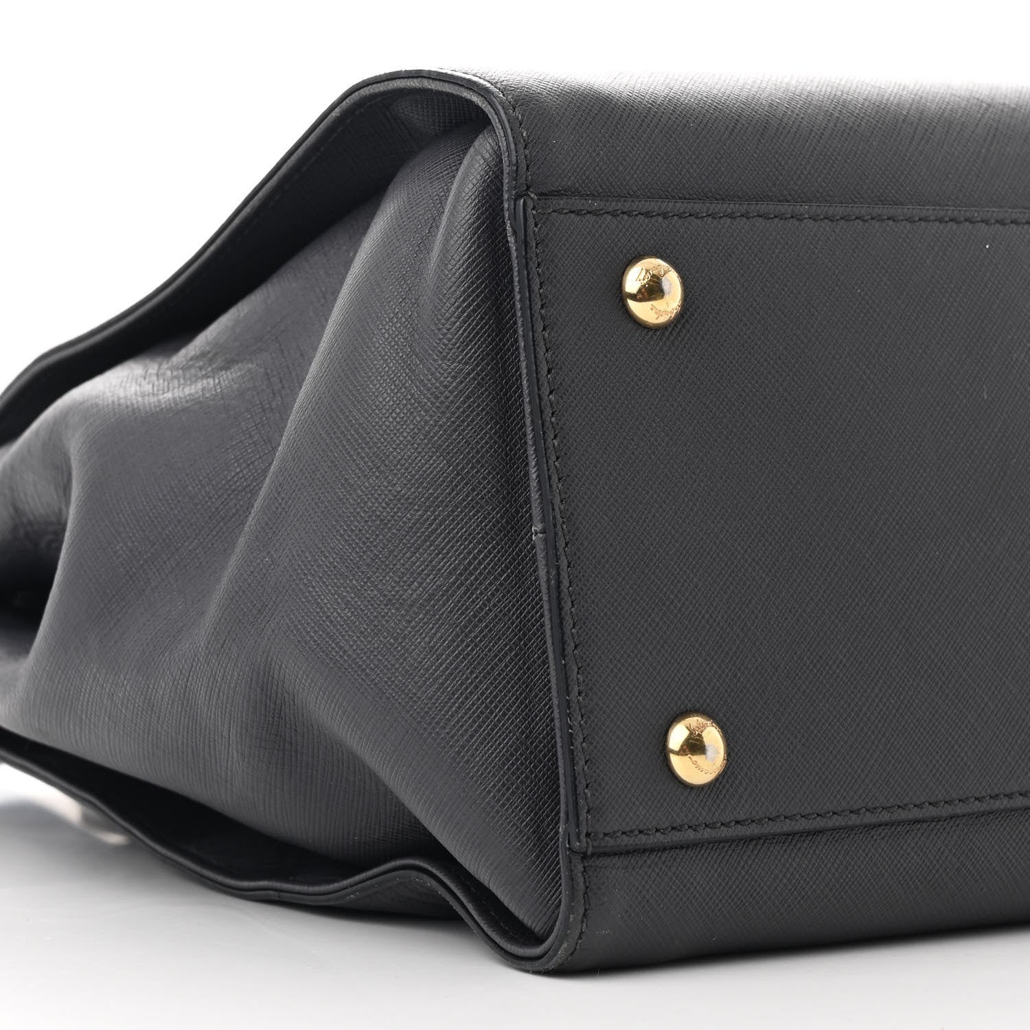 Salvatore Ferragamo Saffiano Large Beky Tote Gray 10 of 12