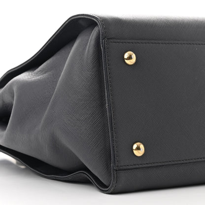 Salvatore Ferragamo Saffiano Large Beky Tote Gray 10 of 12