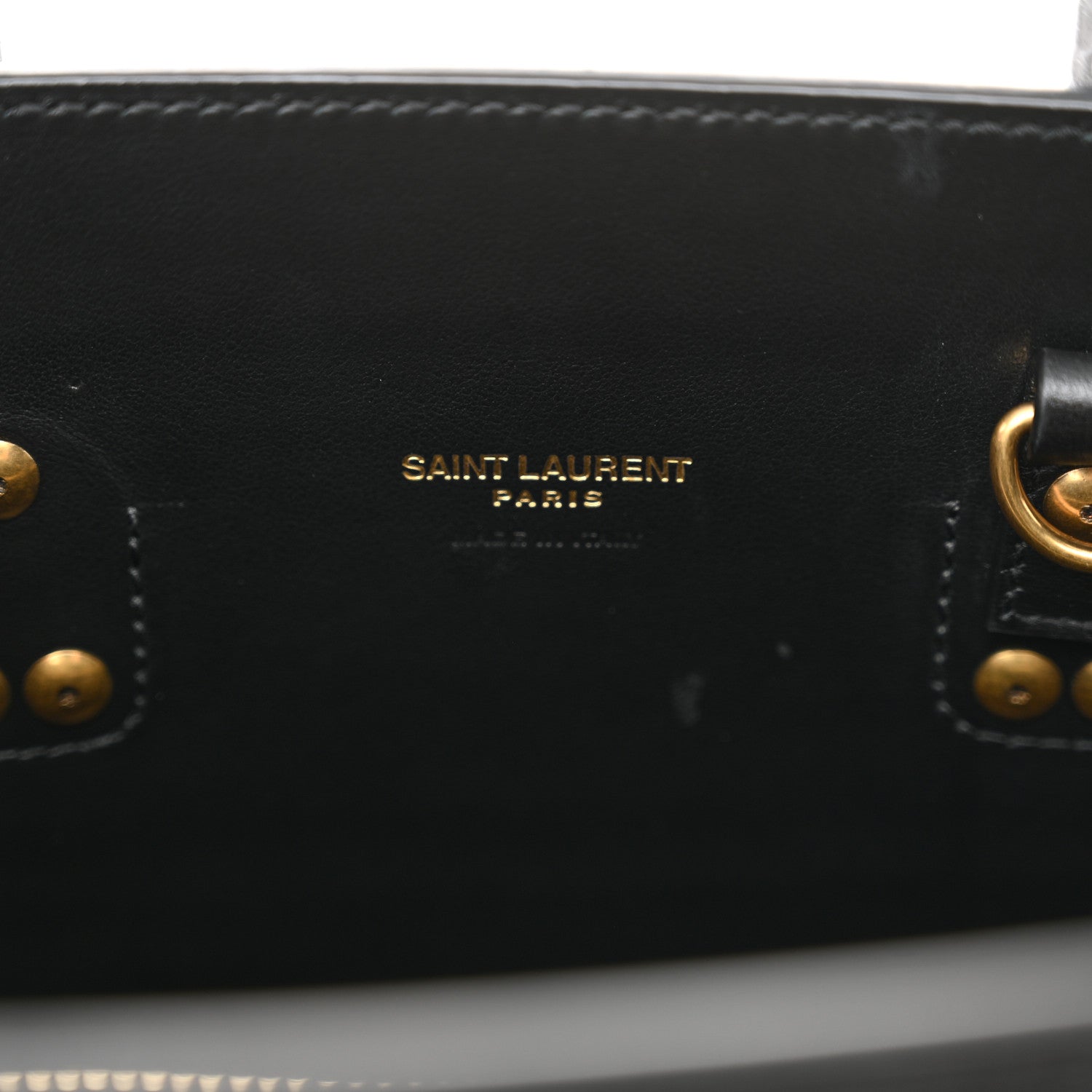 Saint Laurent Calfskin Crocodile Embossed Baby Sac De Jour Black 6 of 10