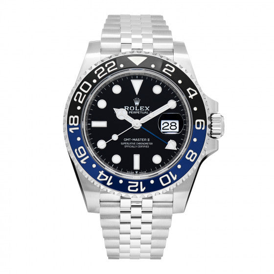 Stainless Steel 40mm Oyster Perpetual Date GMT Master Ⅱ Batgirl Watch 126710BLNR