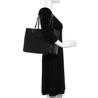 Chanel Caviar Quilted Grand Shopping Tote GST Black 2 of 11