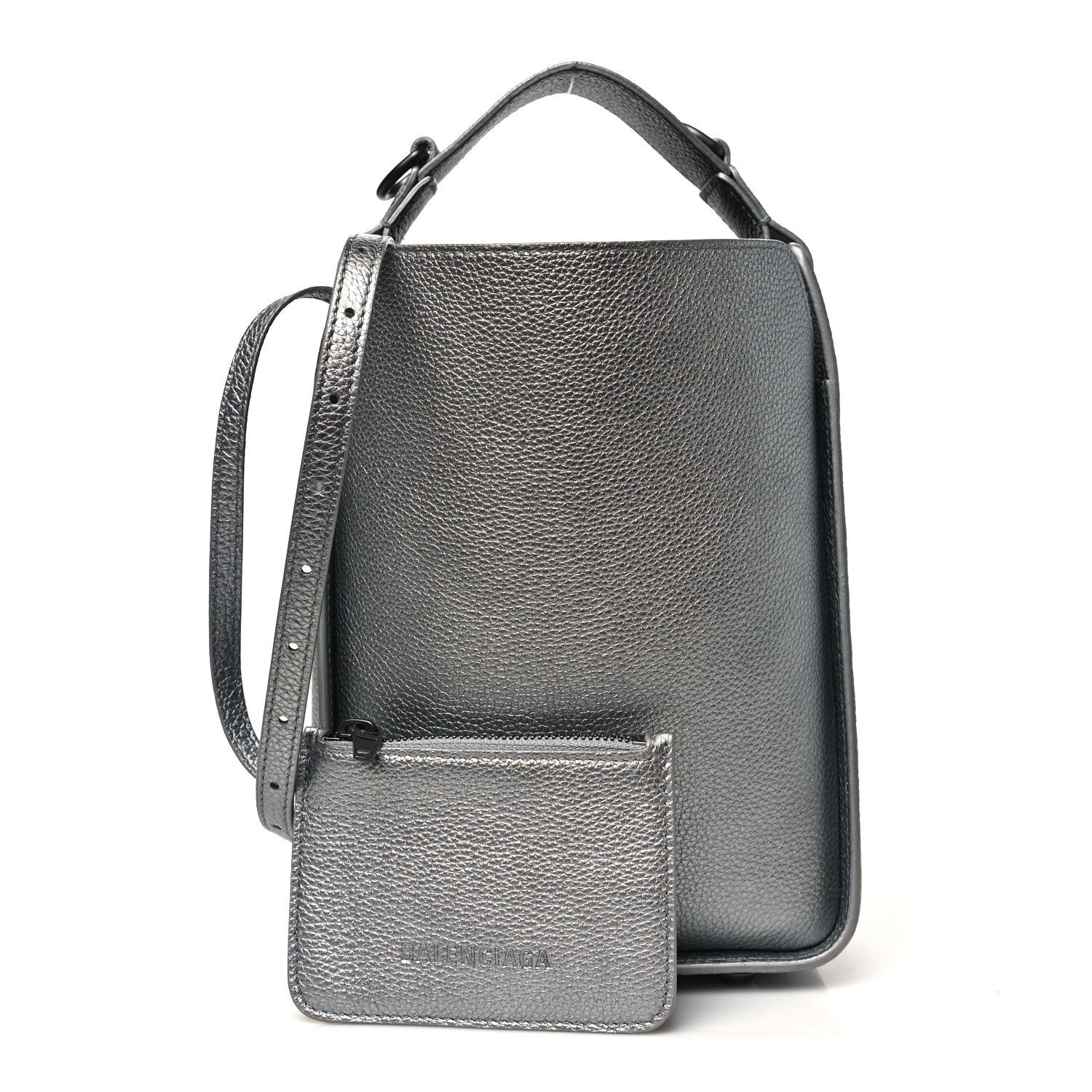 Balenciaga Metallic Calfskin XS Tool 2.0 North-South Tote Silver 3 of 11