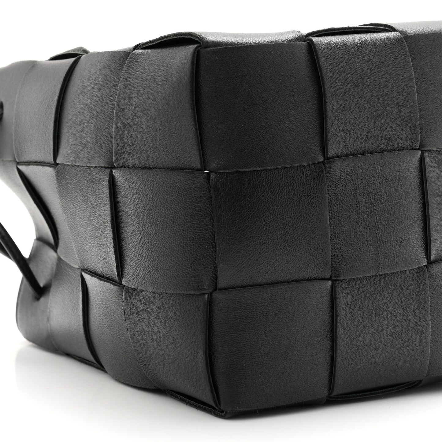 Nappa Maxi Intrecciato Small Cassette Bucket Bag Black