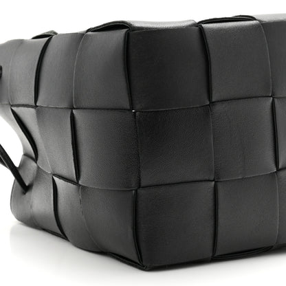 Bottega Veneta Nappa Maxi Intrecciato Small Cassette Bucket Bag Black 8 of 9