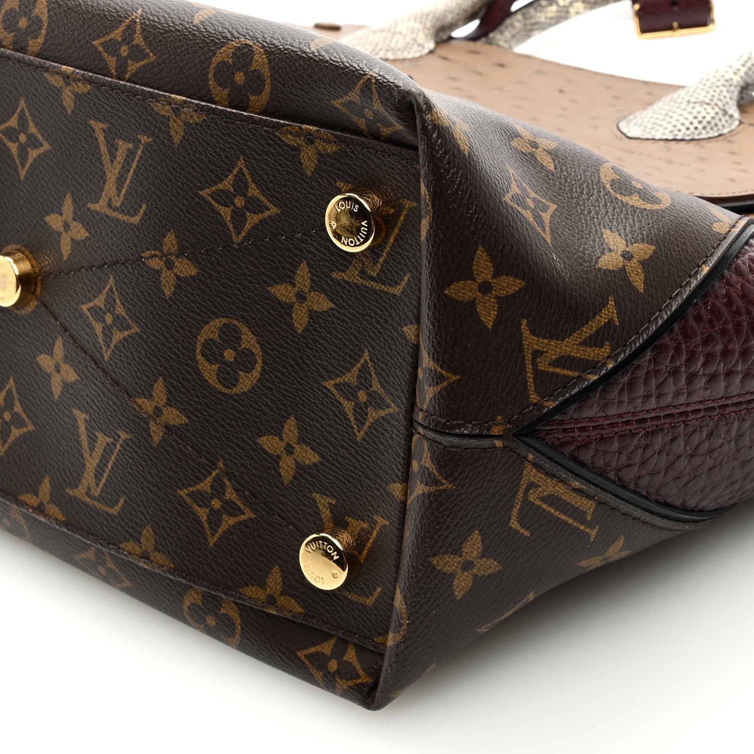 Louis Vuitton Ostrich Lizard Majestueux Tote MM Bordeaux 8 of 8