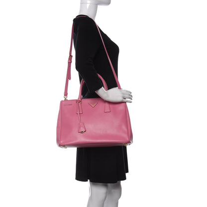 Prada Saffiano Medium Galleria Double Zip Tote Geranio 2 of 13