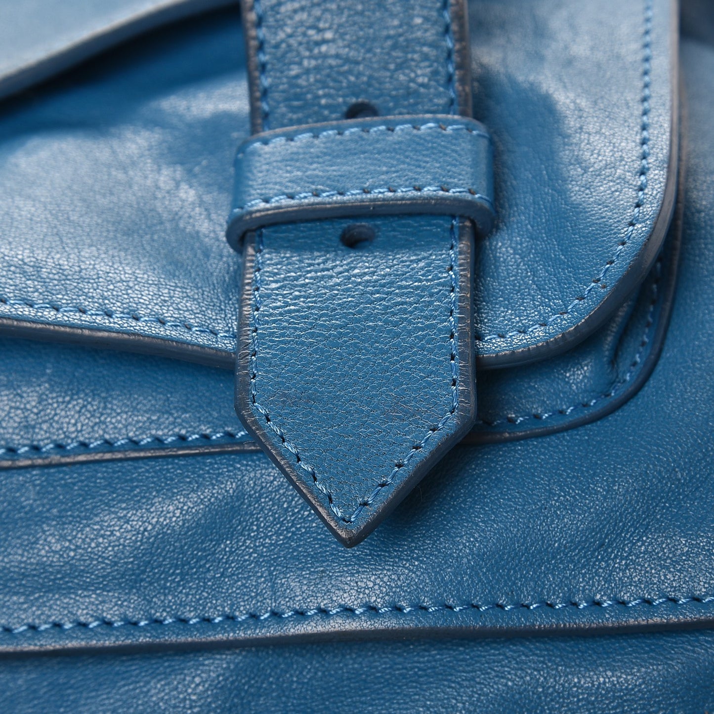Lambskin Medium PS1 Satchel Sky Blue
