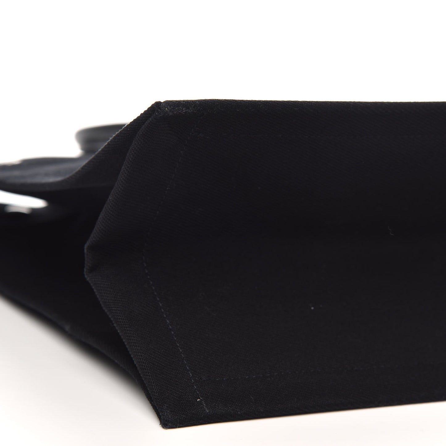 Linen Calfskin Rive Gauche Tote Black
