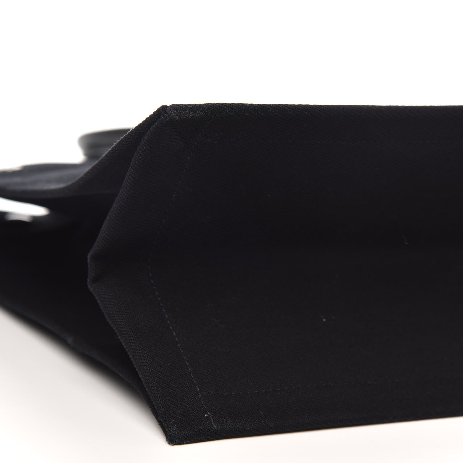 Saint Laurent Linen Calfskin Rive Gauche Tote Black 8 of 9