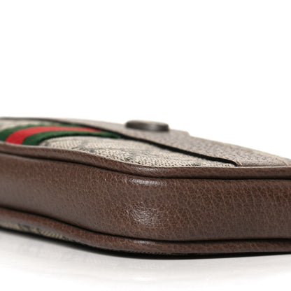 Gucci GG Supreme Monogram Ophidia Phone Case Wristlet Brown 9 of 9