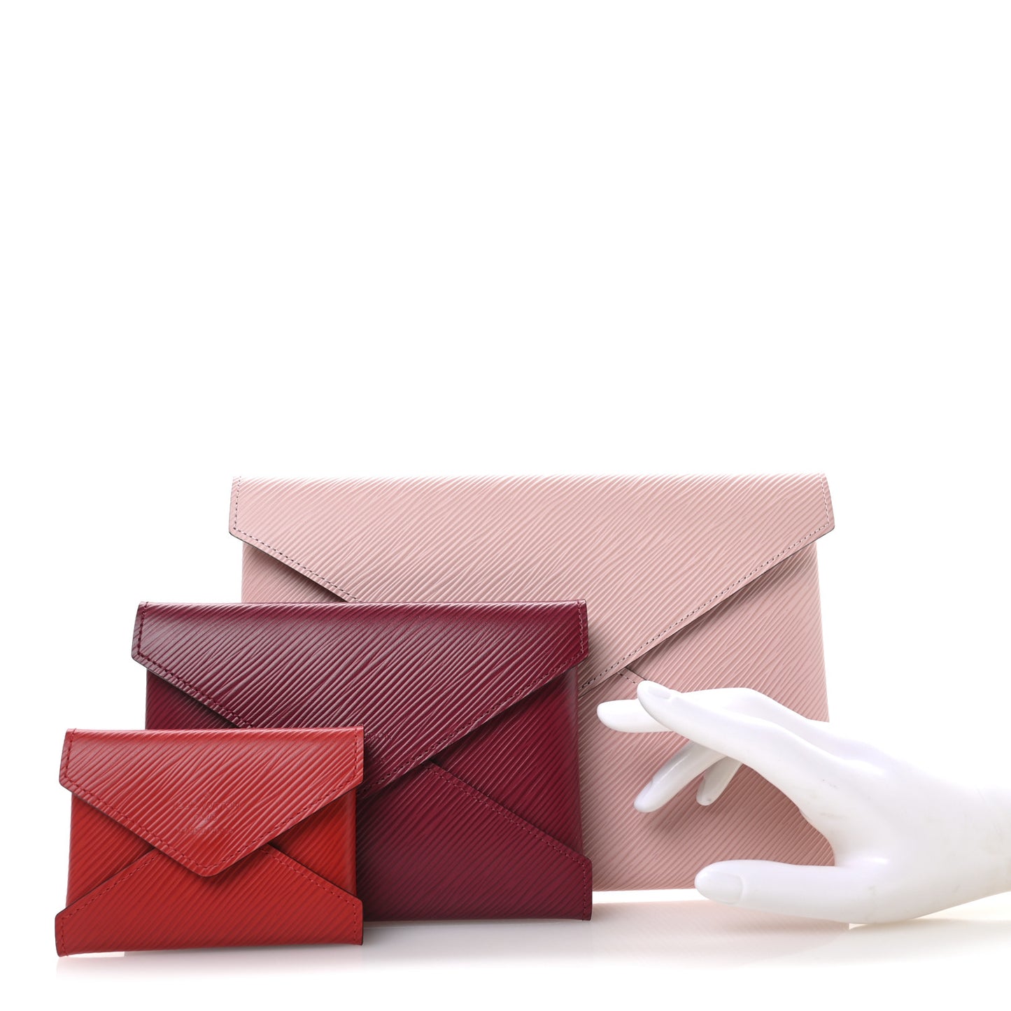 Epi Kirigami Pochette Set Rose Ballerine Fuchsia Coquelicot