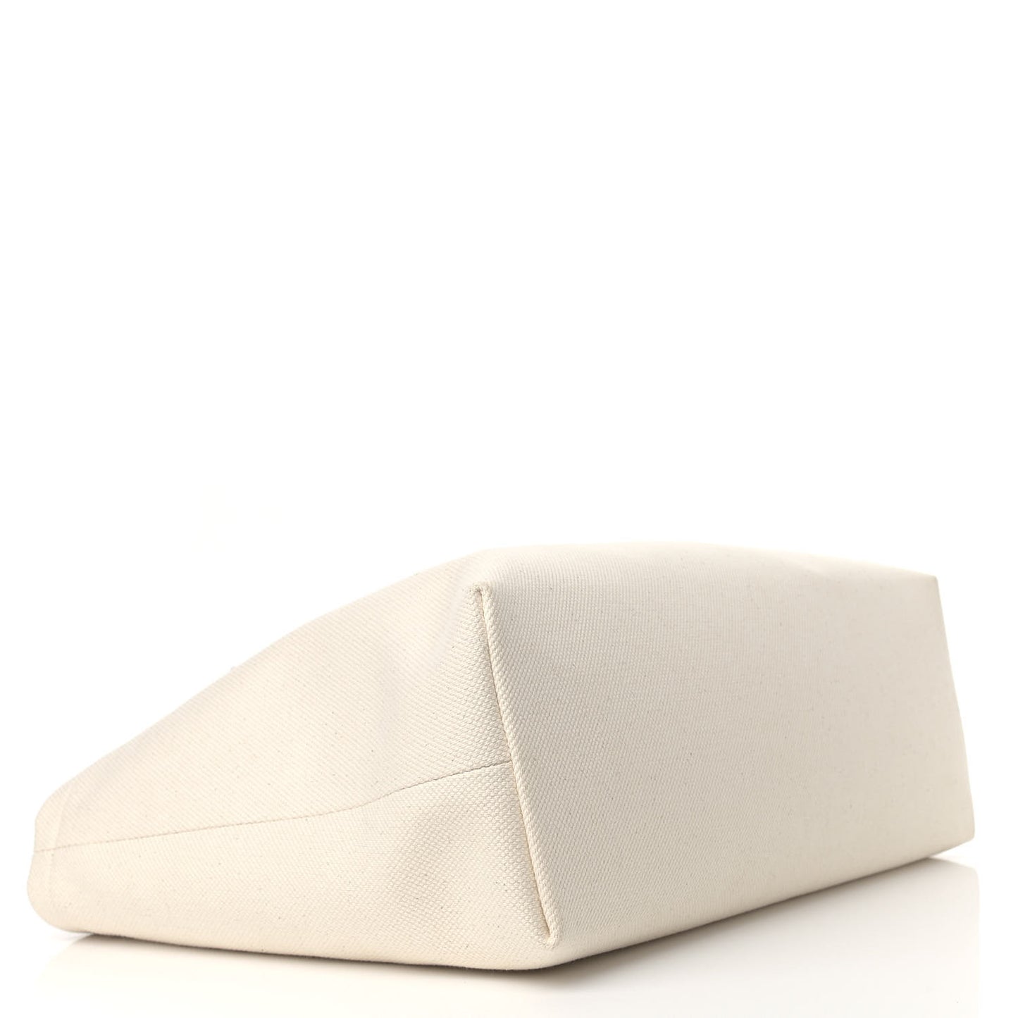 Canvas Calfskin Horizontal Cabas Natural Tan