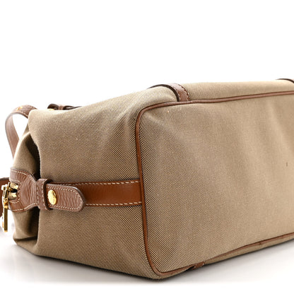 Prada Jacquard Logo Tote Brown 9 of 15