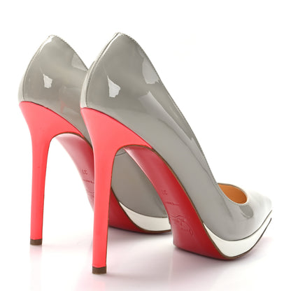 Christian Louboutin Patent Pigalle Plato 120 Pumps 37 Plato 37.5 Grey 4 of 8