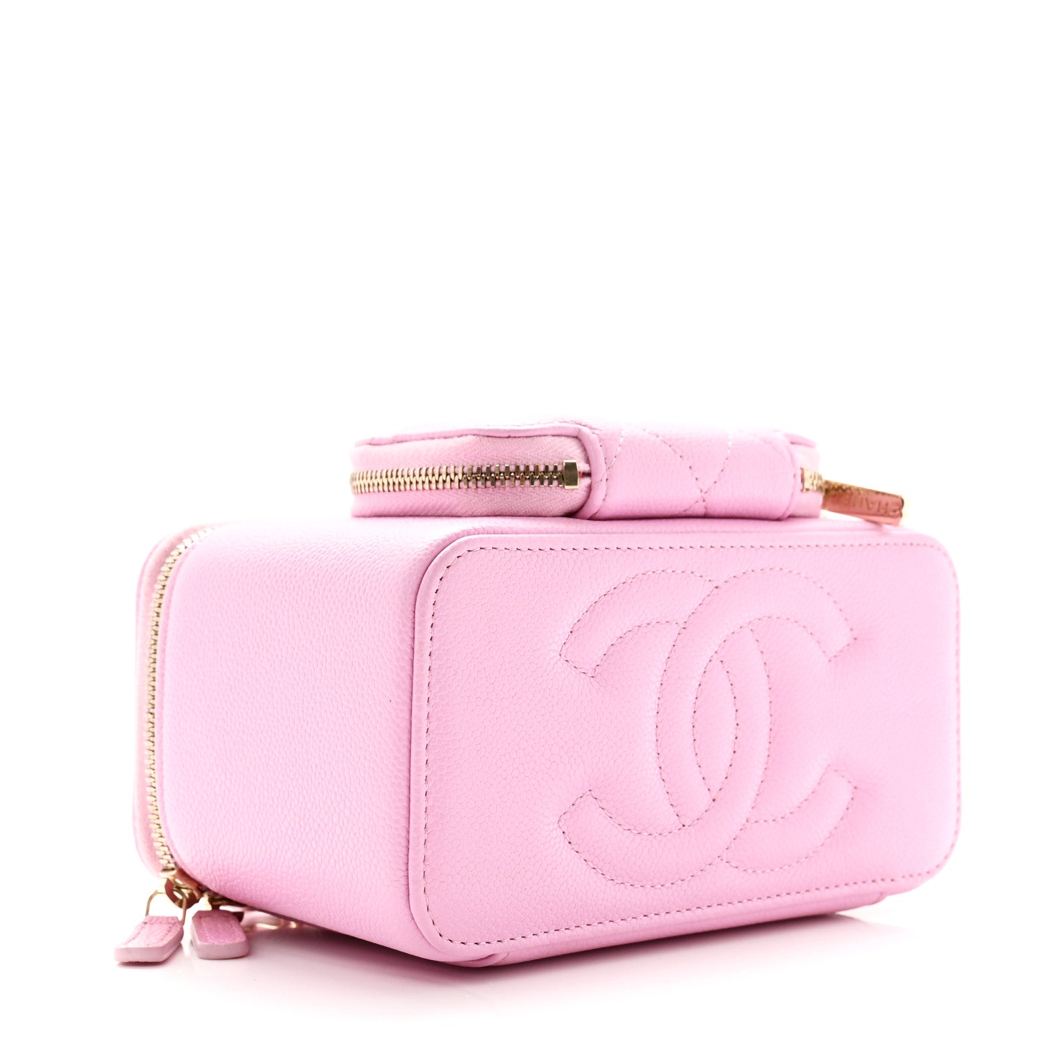 Chanel Caviar Quilted Top Handle Pocket Vanity Case Lilac 4 of 11