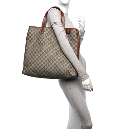Gucci GG Plus Monogram Large Signature Web Loop Tote Brown 2 of 10