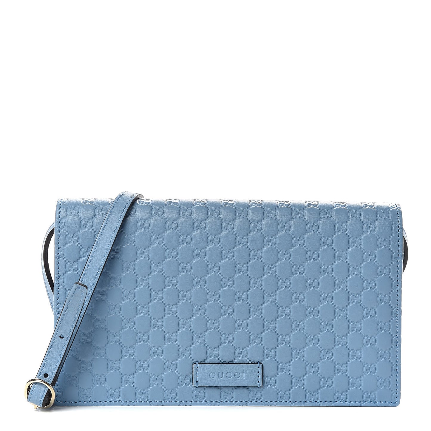 Microguccissima Crossbody Wallet Mineral Blue