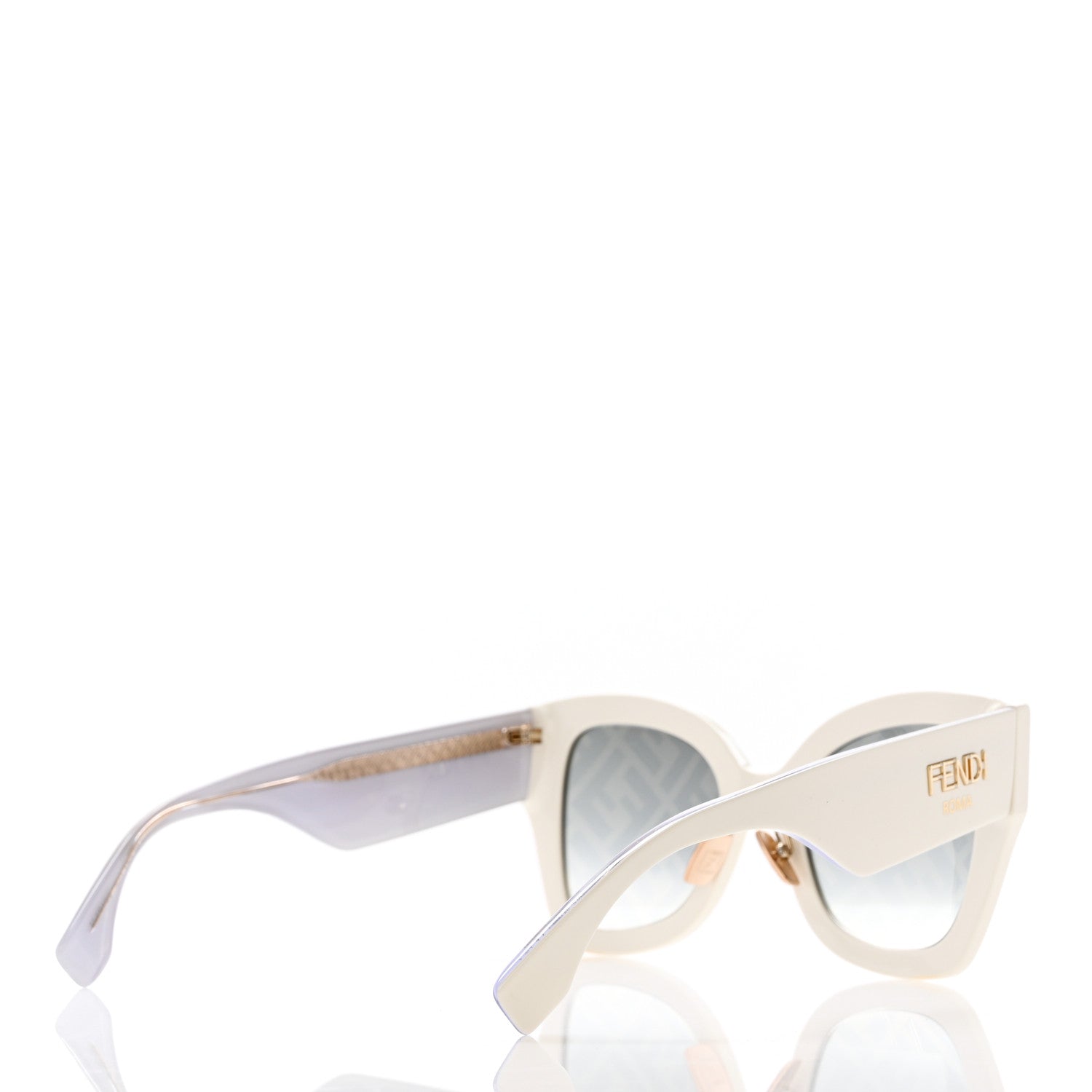 Fendi Acetate FF Sunglasses FF 0434/G/S White Gold 4 of 9