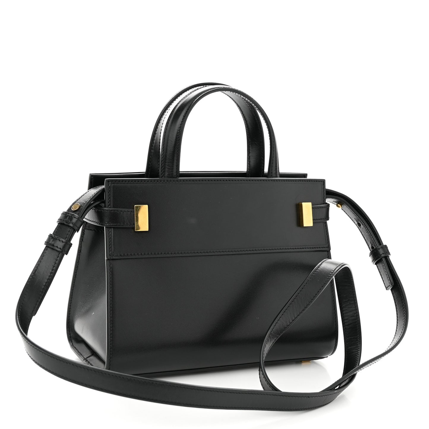 Smooth Calfskin Manhattan Nano Shopper Tote Black